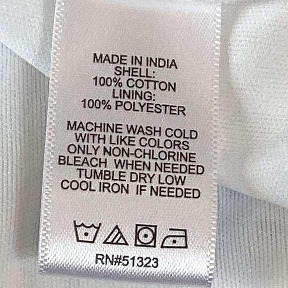 Cece White Eyelet Ruched Sleeve BOHO Top Sz M #317F - Picture 7 of 7